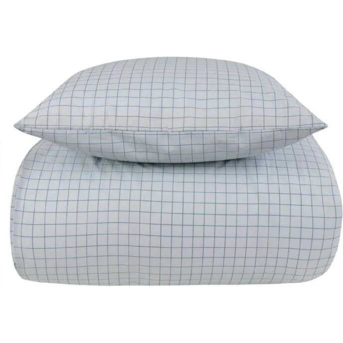 Nordstrand Home 140x200 Blå ternet dynebetræk 100% bomuld