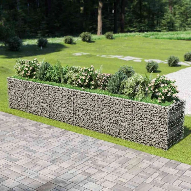 Gabion-højbed 540x90x100 cm galvaniseret stål
