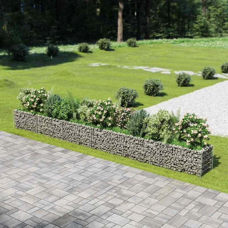 Gabion-højbed 540x50x50 cm, galvaniseret stål