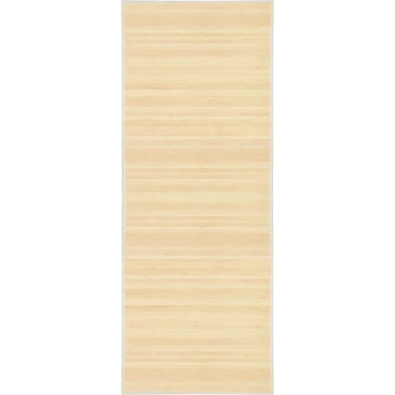 Bambustæppe 80x200 cm natur - skridsikkert & let at rengøre