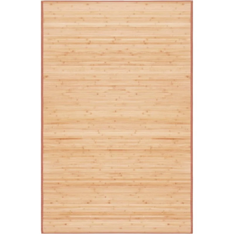 Bambustæppe gulvtæppe 100x160 cm brun – skridsikkert