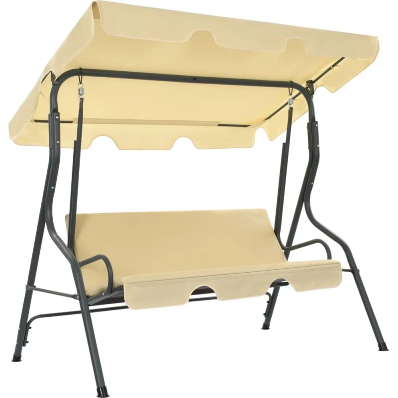 Gyngesofa til haven 170x110x153 cm – creme