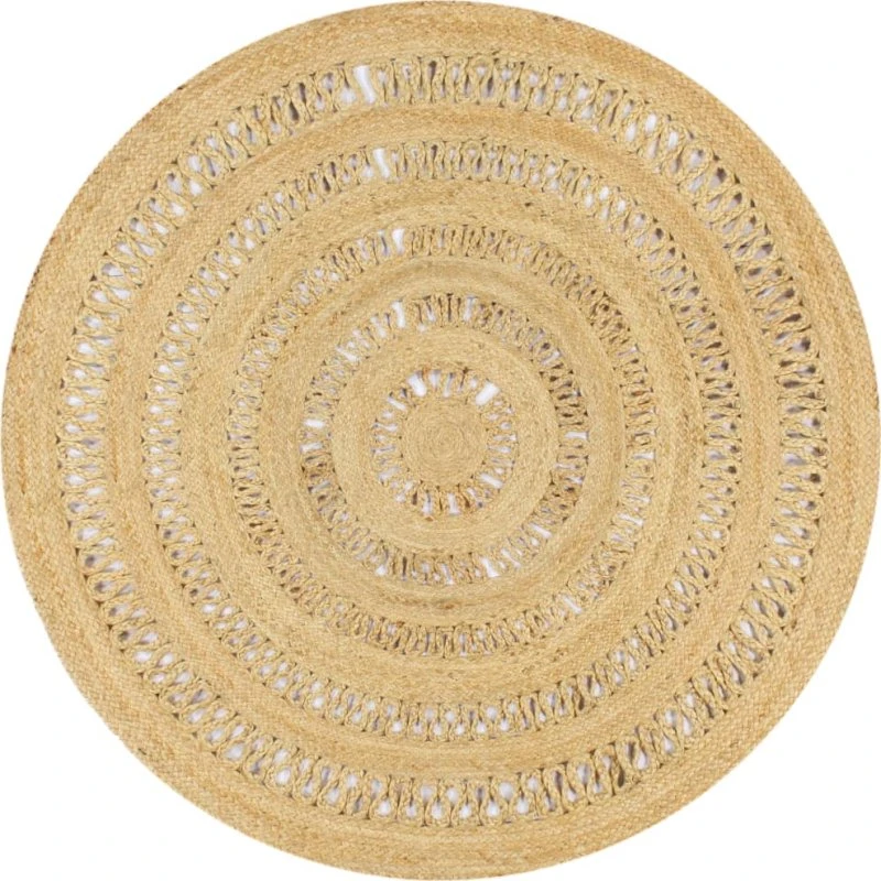 Håndlavet flettet jutetæppe 150 cm