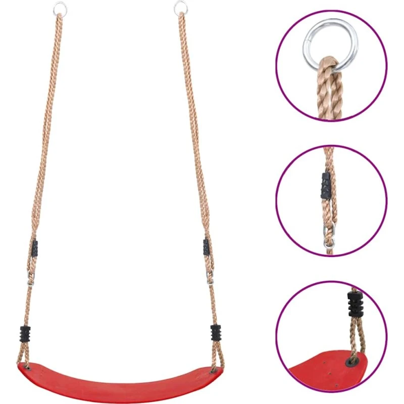 Børnegynge i EVA med reb - Blå, justerbar (max 100 kg)