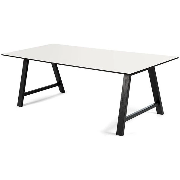 Andersen T1 Fastplade Bord 160 x 72,5 cm – Sort/Hvid laminat