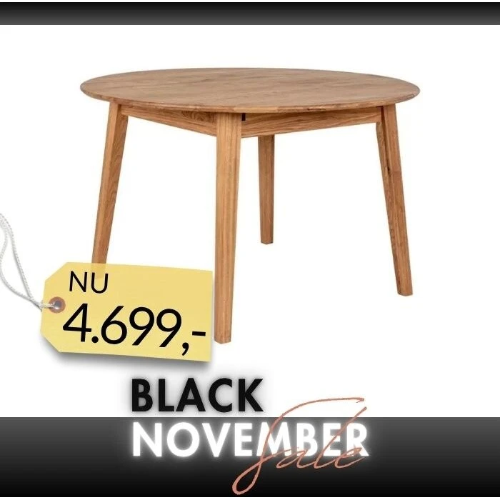 BOLIGINTERIØR Metz spisebord olieret eg 118–158 cm