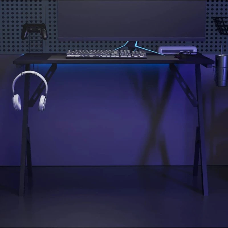 Gamerbord 110x60x75 cm – Y-formede ben, sort