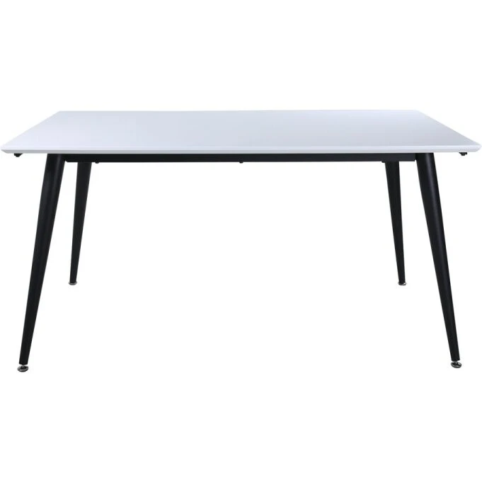 Venture Design Jimmy spisebord 150x90 cm, hvid HPL / sort stel