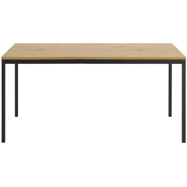 CASA Living Seaford spisebord 160x80x74 cm - mat vild eg/sort stel