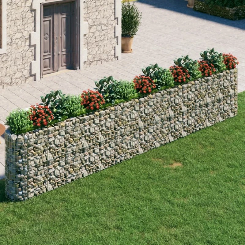 Gabion-højbed 540x50x100 cm i galvaniseret jern