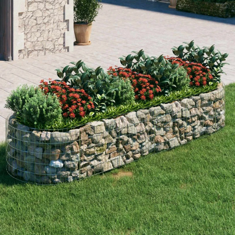 Gabion-højbed 300x100x50 cm, galvaniseret jern