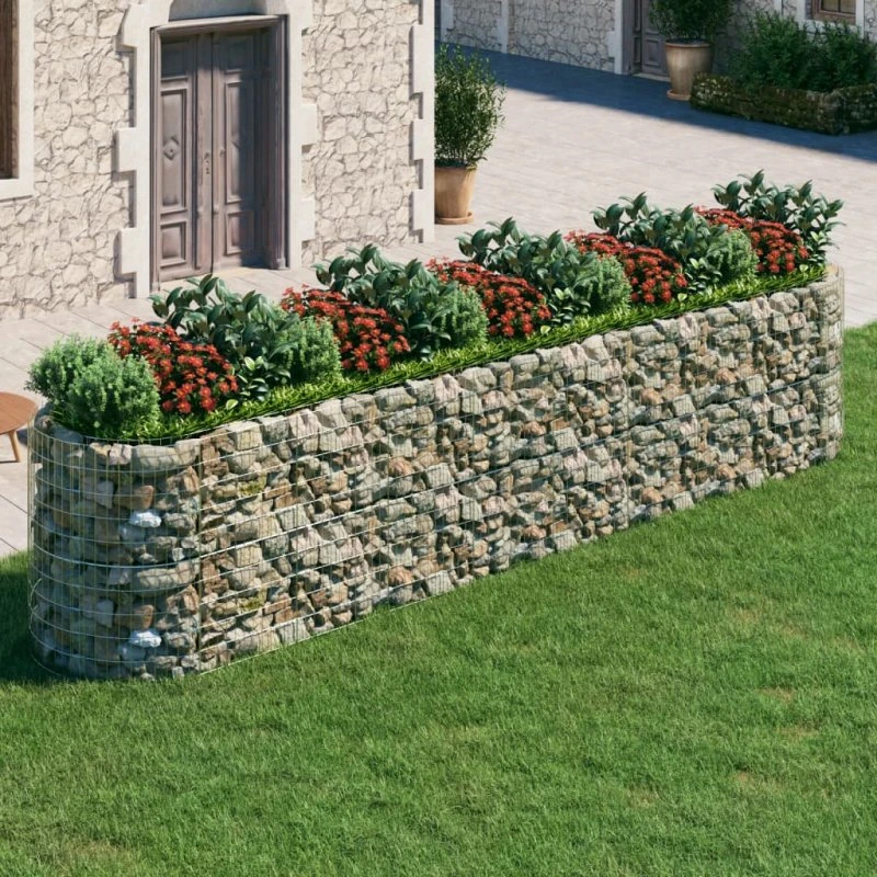 Gabion-højbed 500×100×100 cm galvaniseret jern