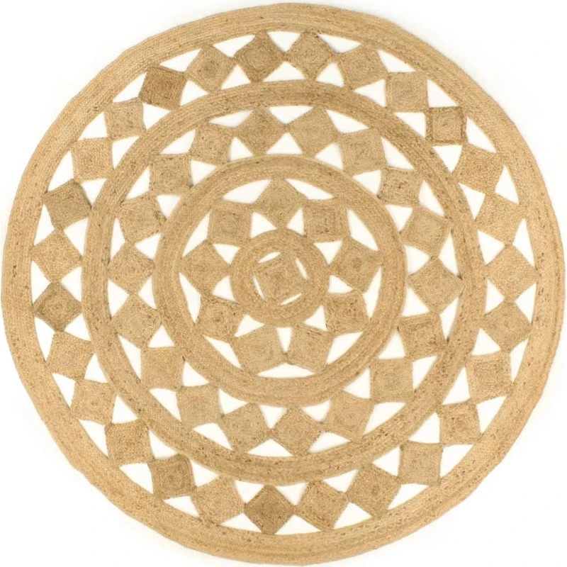 Håndlavet flettet jute-tæppe 210 cm