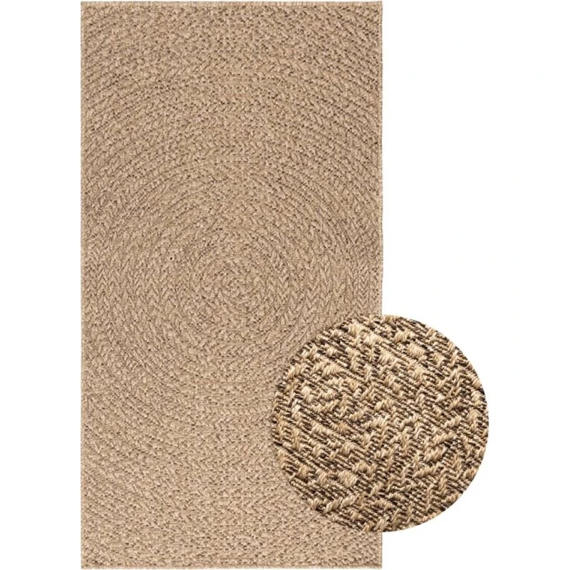 ZIZUR gulvtæppe 80x150 cm – jute-look til inde/ude