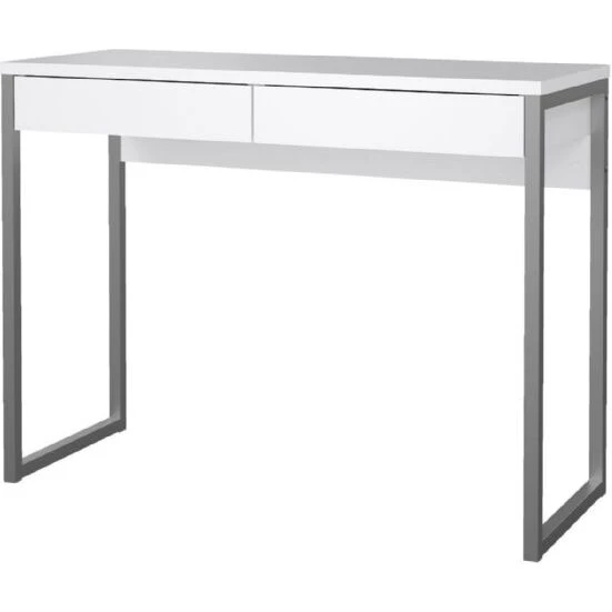 Tvilum Function Plus skrivebord 2 skuffer, hvid højglans