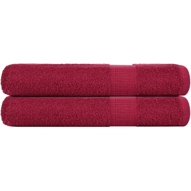 Bordeaux håndklæder 2 stk. 100x200 cm 360 g/m²