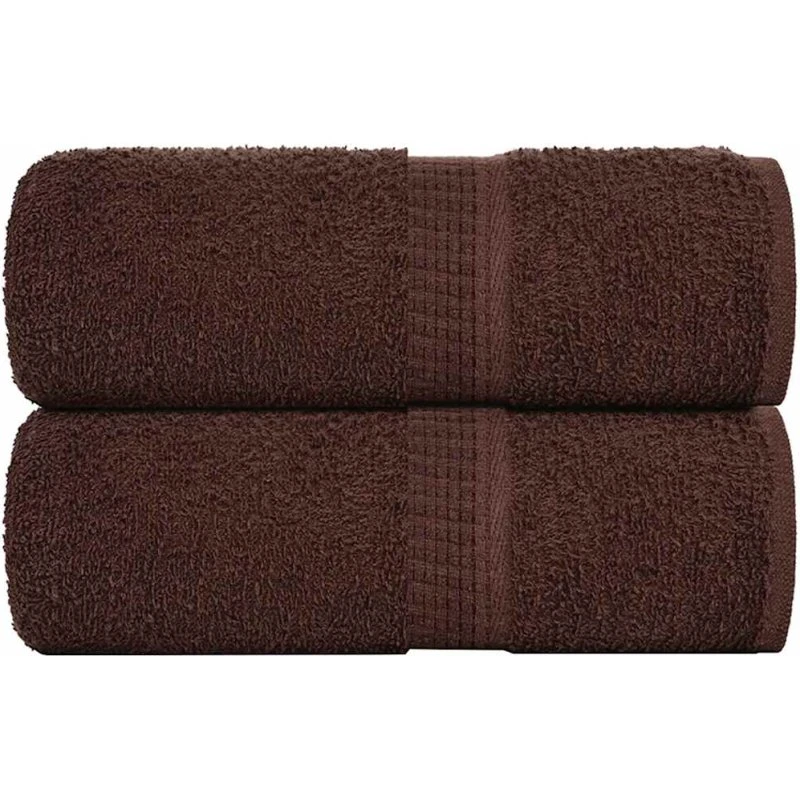 Gæstehåndklæder 2 stk 30x50 cm 360 g/m² brun