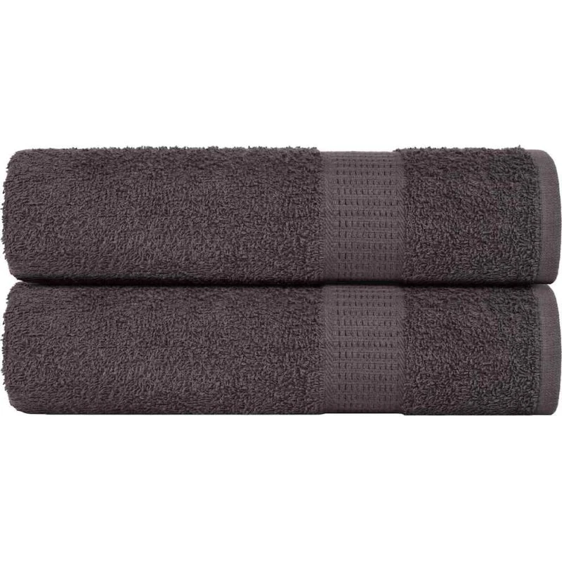 Håndklæder FROGN 2 stk 50x100 cm 360 g/m² - Antracit