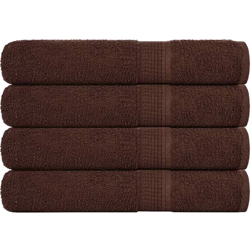 FROGN håndklæder 4 stk. brun 100x200 cm 360 g/m²