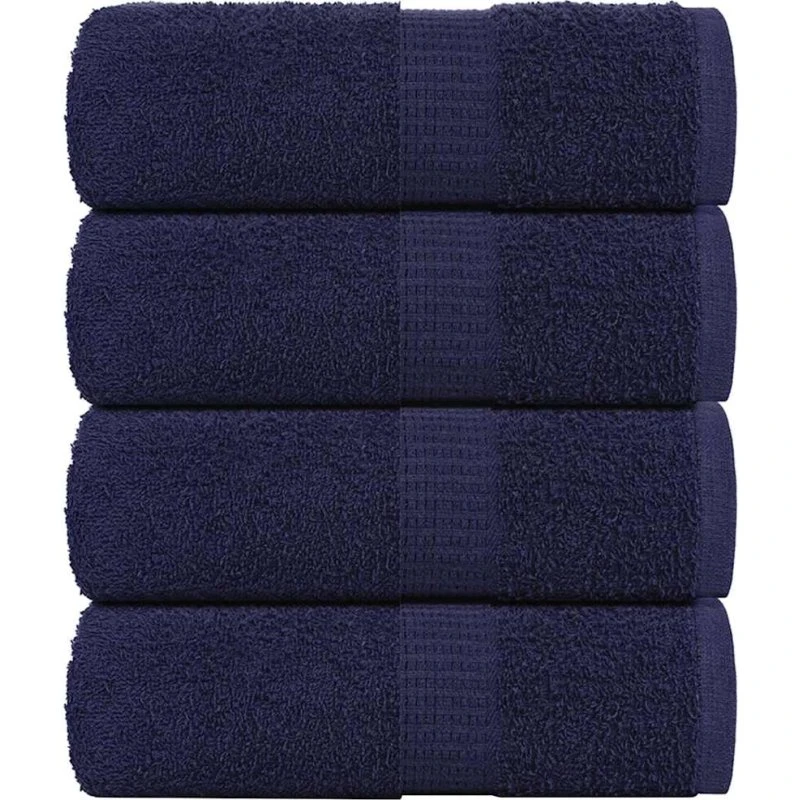 Gæstehåndklæder 4 stk. 30x50 cm 360 g/m² – Marineblå