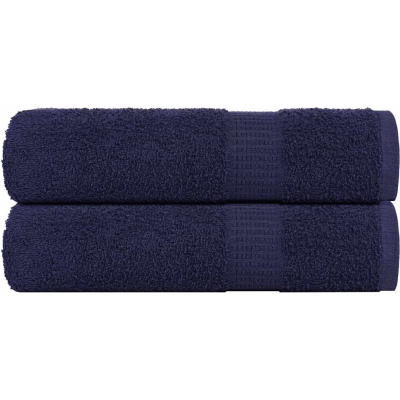 Håndklæder 2 stk 50x100 cm 360 g/m² - Marineblå