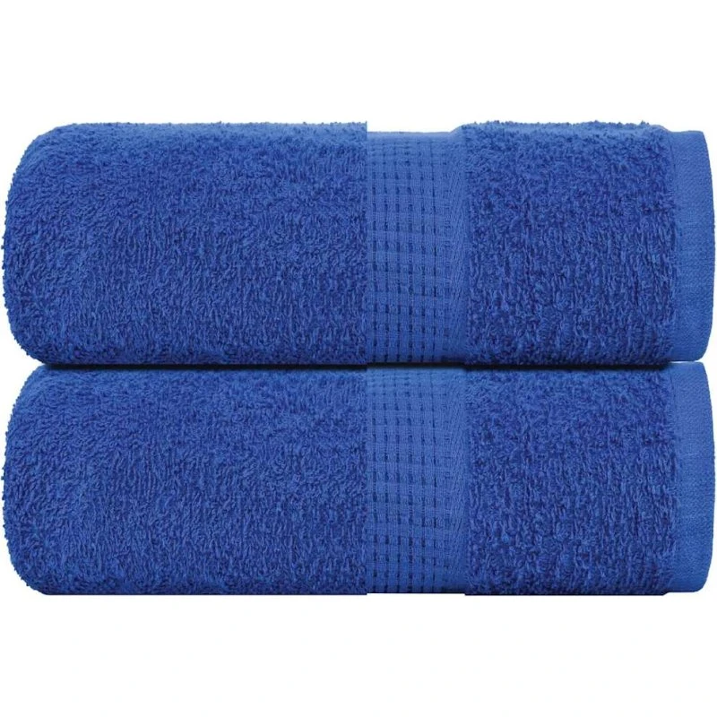 Gæstehåndklæder FROGN 2 stk blå 30x50 cm 360 g/m²