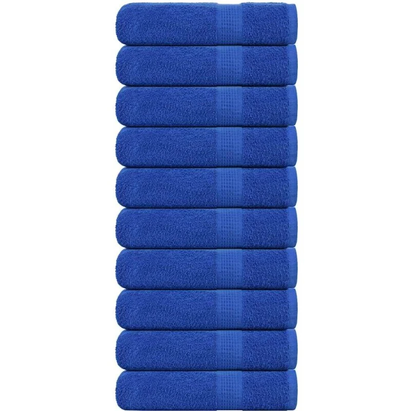 Håndklæder 10 stk. 50x100 cm 360 g/m² - Blå, 100% bomuld