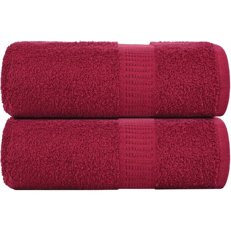 Gæstehåndklæder 2 stk. 30x50 cm 360 gsm – Bordeaux