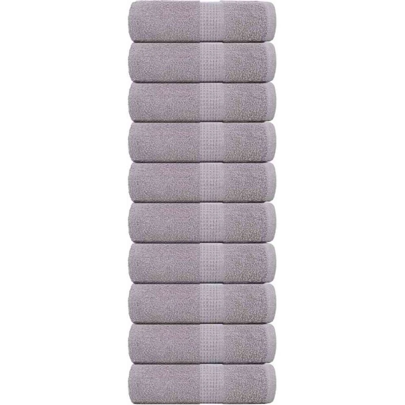 Gæstehåndklæder 10 stk 30x50 cm 360 g/m² - Grå