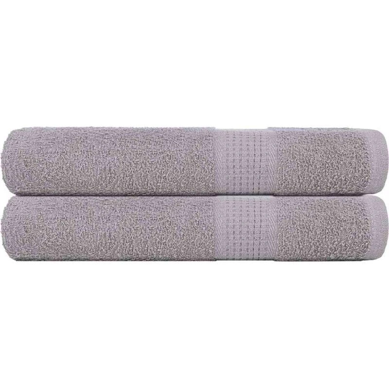 Håndklæder 2 stk 100x200 cm 360 g/m² - Grå