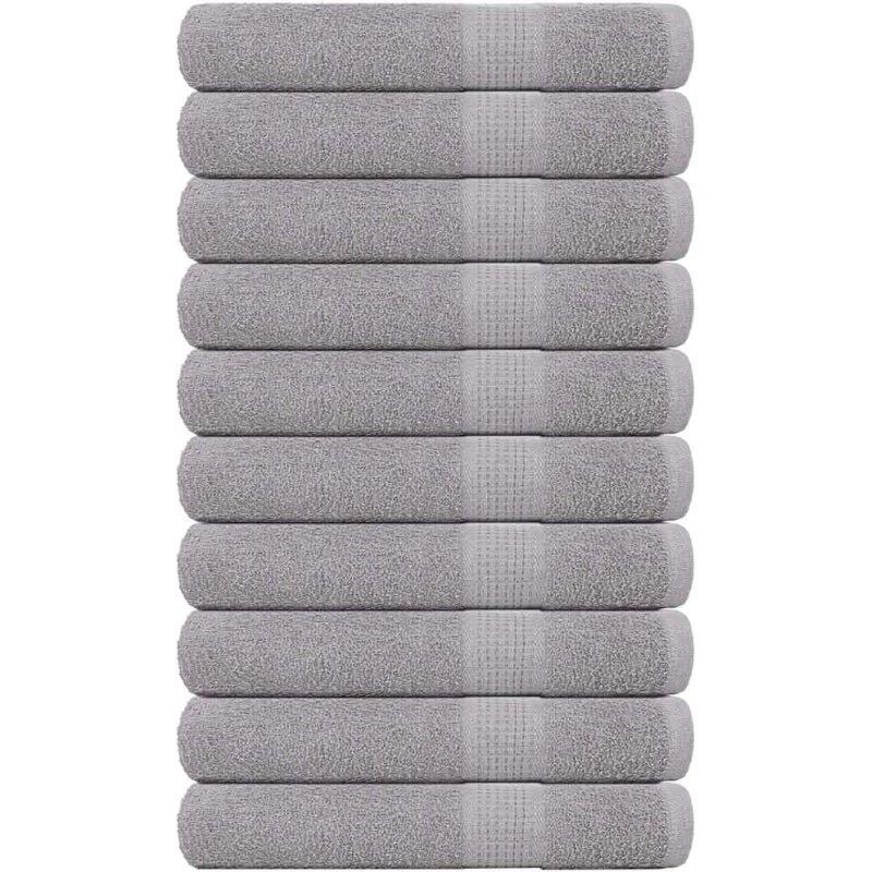 Håndklæder 10 stk 100x200 cm 360 gsm – Grå