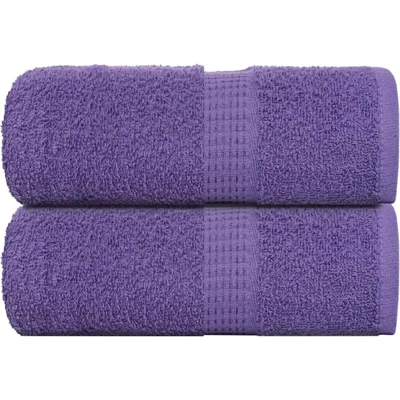 Gæstehåndklæder 2 stk 30x50 cm 360 g/m² - Lilla