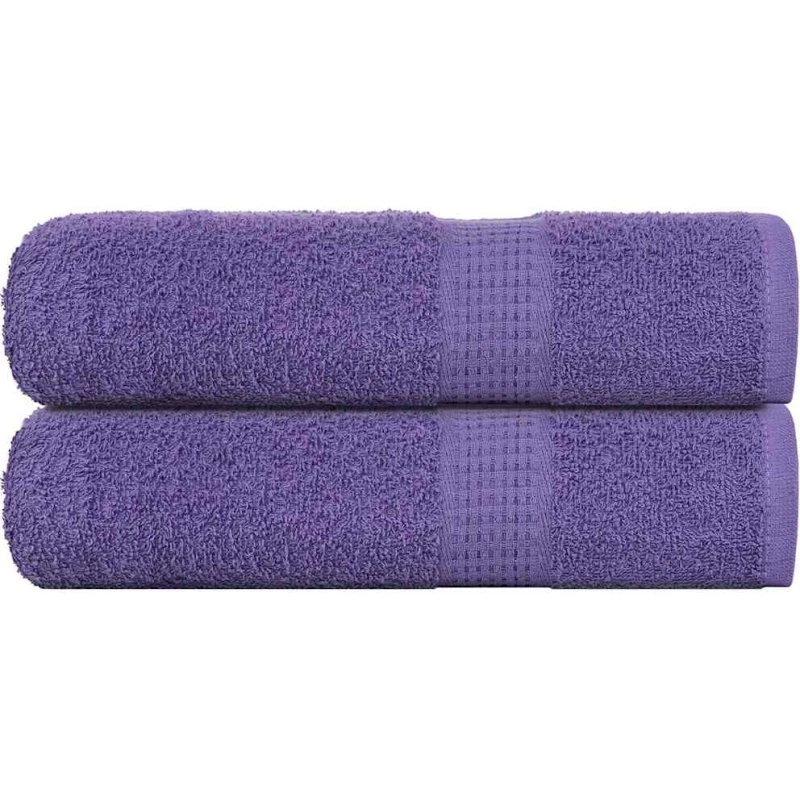Håndklæder 2 stk. 50x100 cm 360 g/m² - Lilla