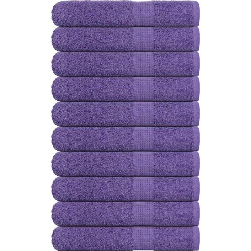 Håndklæder 10 stk. 100x200 cm 360 gsm - Lilla