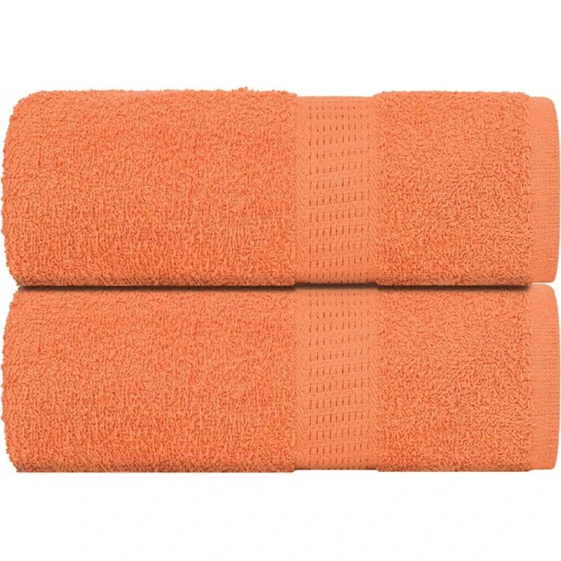 Gæstehåndklæder 2 stk 30x50 cm 360 g/m² – Orange
