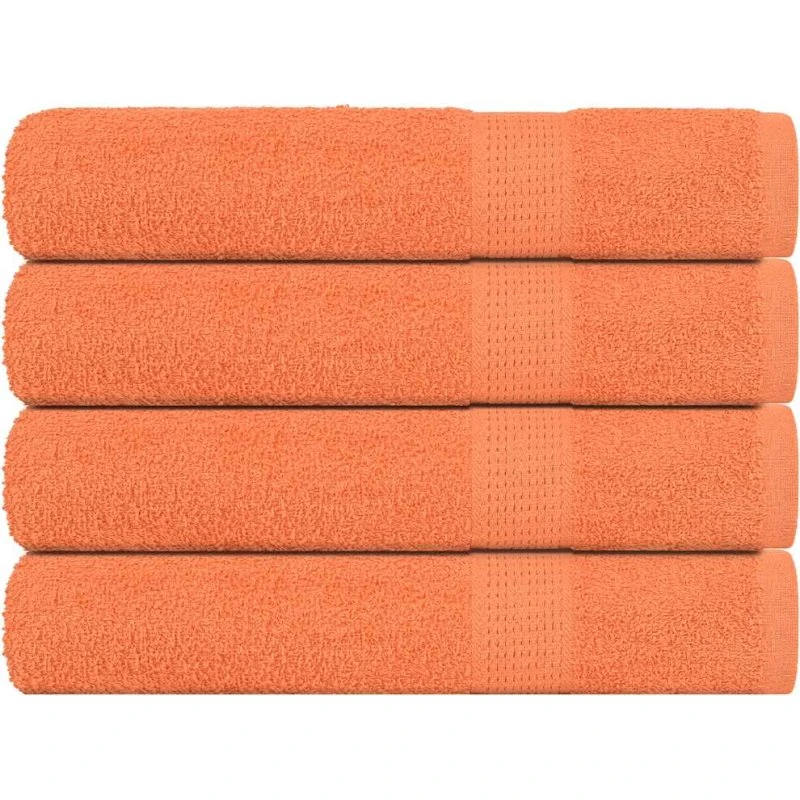 Håndklæder 4 stk 100x200 cm 360 gsm ØKO-TEX orange