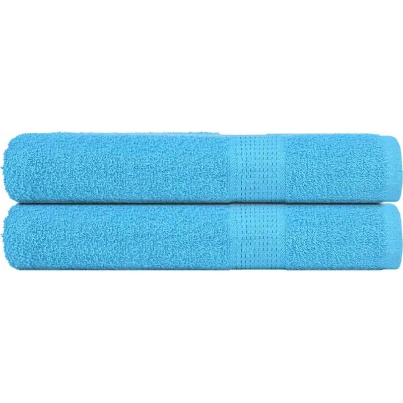 Håndklæder 2 stk 100x200 cm 360 g/m² - Turkis