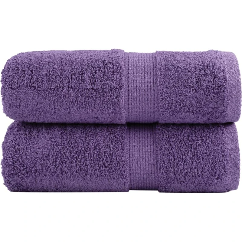 Gæstehåndklæder SOLUND 2 stk 30x50 cm 600 g/m² - Lilla