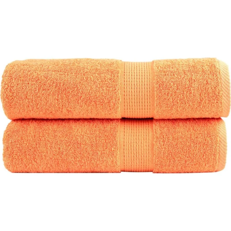 SOLUND Premium håndklæder 2 stk 50x100 cm 600 g/m² Orange