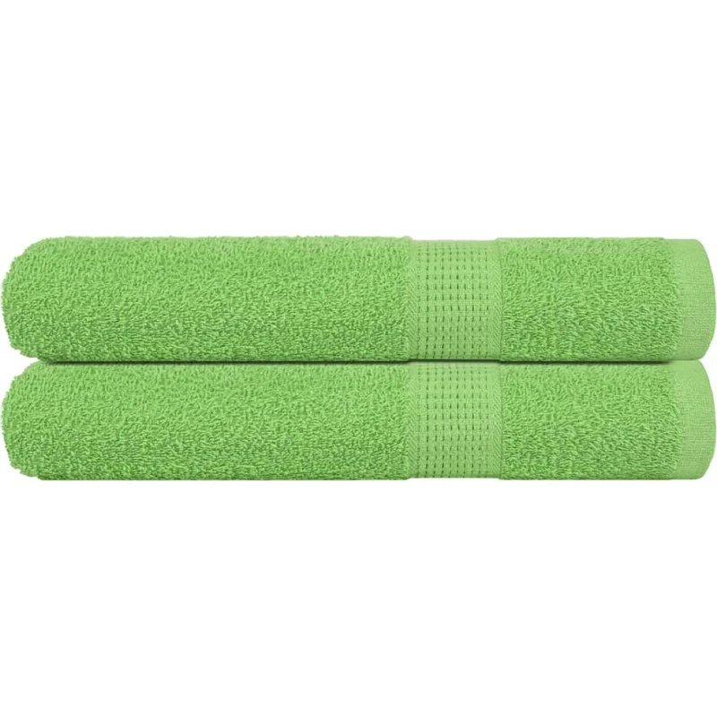 Håndklæder 2-pak 100x200 cm 360 g/m² æblegrøn, 100% bomuld