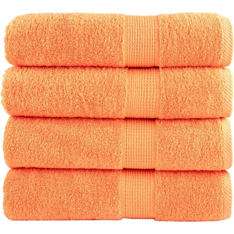 SOLUND håndklæder 4 stk 70x140 cm 600 g/m² - Orange