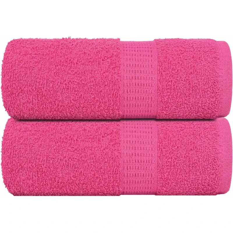 Gæstehåndklæder 2 stk. 30x50 cm 360 gsm lyserød