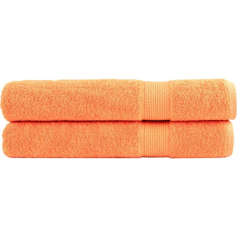 SOLUND Premium håndklæder 2 stk 100x200 cm 600 g/m² - Orange