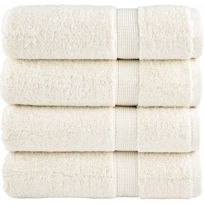 SOLUND håndklæder 4 stk 50x100 cm 600 g/m² — creme