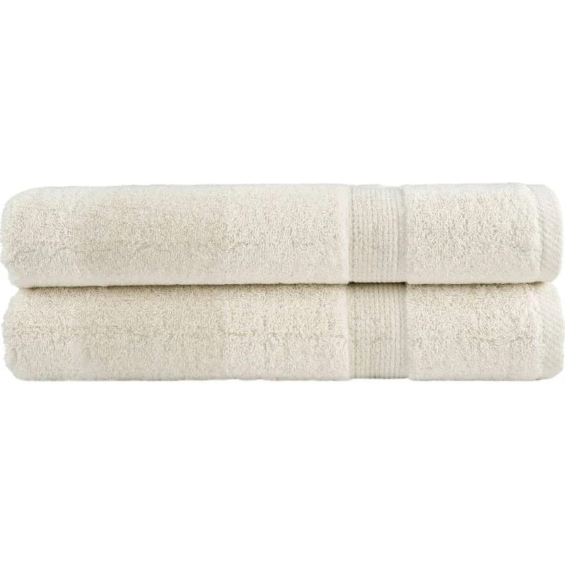 SOLUND håndklæder 2 stk Premium 100x200 cm 600 g/m² – creme