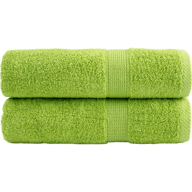 SOLUND 2-pak håndklæder 50x100 cm 600 g/m² – æblegrøn