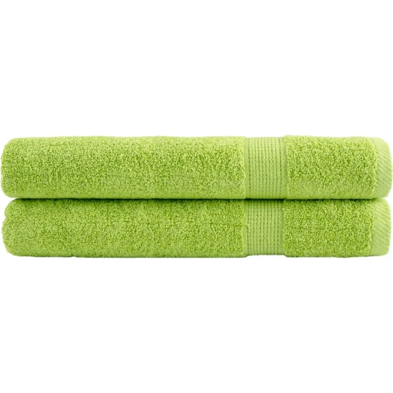 SOLUND håndklæder 2 stk 100x200 cm 600 g/m² - æblegrøn
