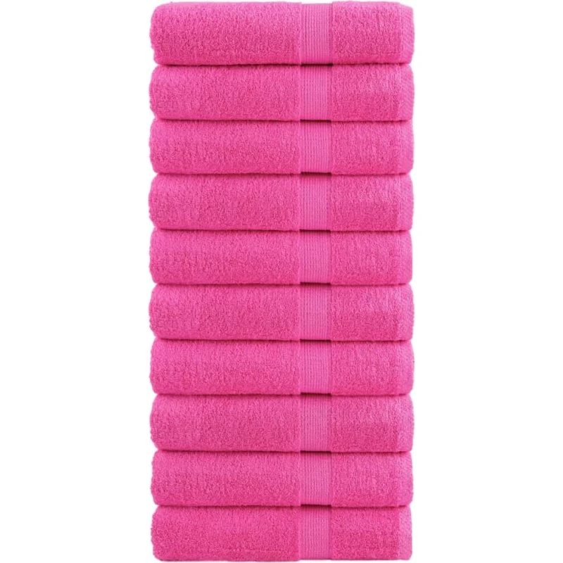 SOLUND Premium håndklæder 10 stk 50x100 cm, 600 g/m² (pink)