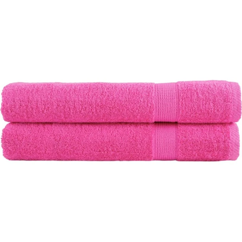SOLUND håndklæder 2 stk. Premium 100x200 cm 600 g/m² - Pink