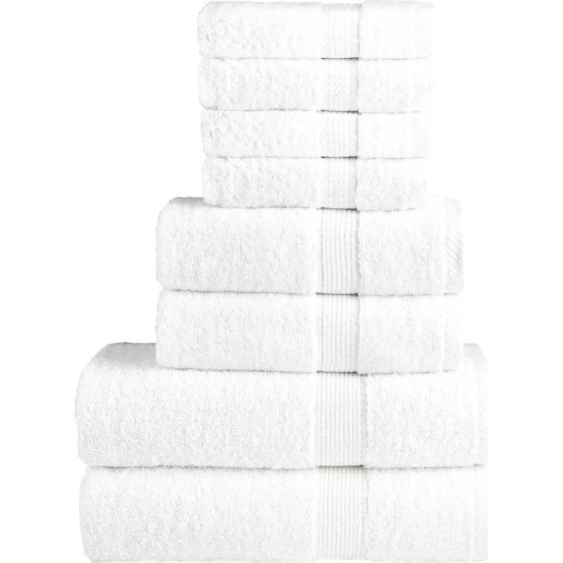 Premium SOLUND håndklæder 8 stk. 600 g/m², hvid